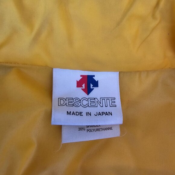 Descente Yellow & Black Cycling Jacket Mens Lightweight, Size Medium Run Small - Picture 3 of 13
